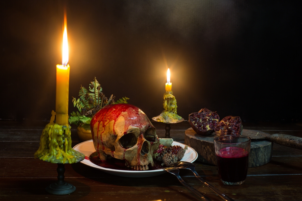 The Last Supper Escape Room - skull on a plate