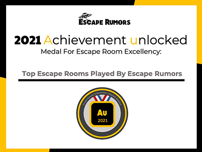 Quest Tavern Escape Room recognized with Escape Rumors achievement award for outstanding escape room design